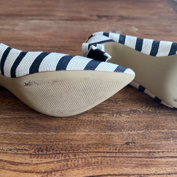 J. Crew Isabelle Printed Bow Pumps, Black and White, Size 6.5 - Picture 3 of 7
